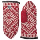 Hestra Nordic Wool Mitt - Red/Offwhite