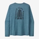 Patagonia L/S Cap Cool Daily Graphic Shirt - Lands - Tree Trotter: Utility Blue X-Dye