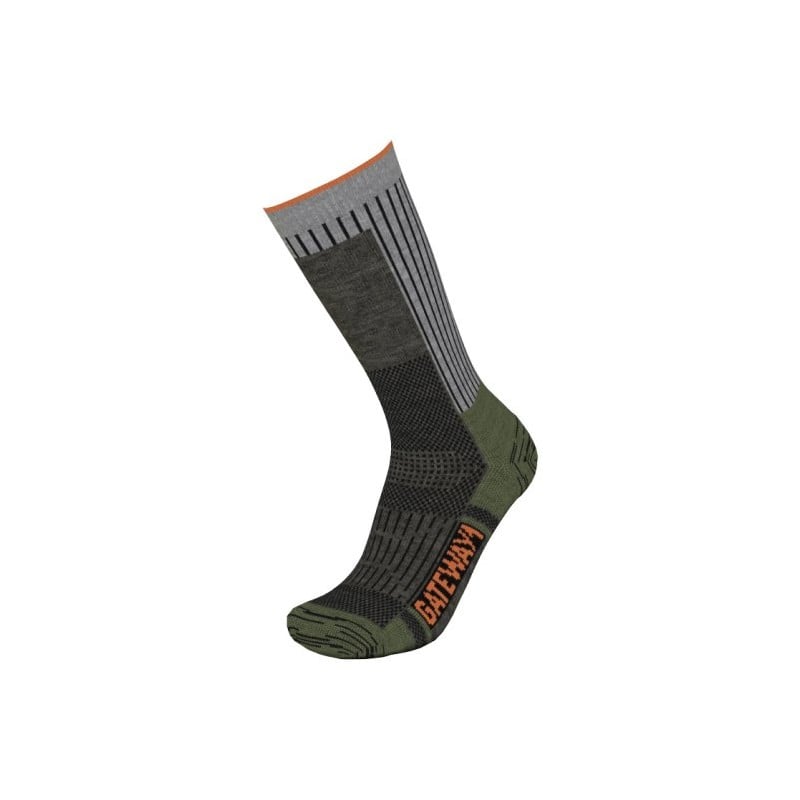 Gateway Boot Calf Sock - Olive Grey