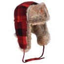 Pinewood Classic Checked fur Hat - Red/Black