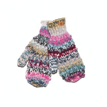 Fuza Wool Queen Mittens - Multi Unica