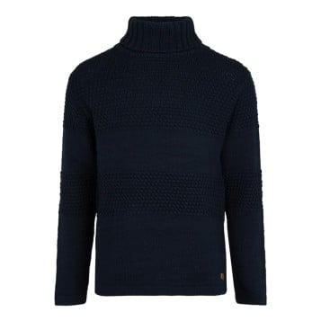 Fuza Wool Nyhavn Sweater High Neck - Midnight Blue