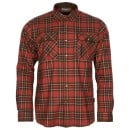 Pinewood Prestwick Exclusive Shirt - Dark Terracotta/Dark Green