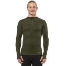 XTM Merino Thermal L/S Zip Neck Crew - Forest