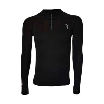 XTM Merino Thermal L/S Zip Neck Crew - Black