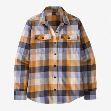 Patagonia L/S Organic Cotton MW Fjord Flannel - Guides Dried Mango