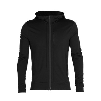 Icebreaker Quantum III Long Sleeve Zip Hoodie - Black