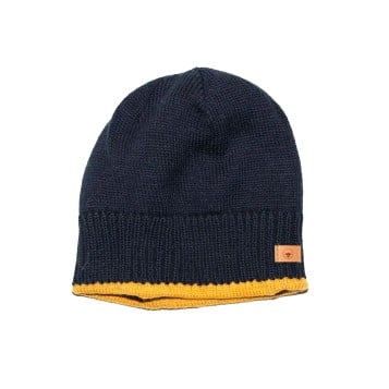 Fuza Wool Rib Beanie Reversible - Midnight Blue