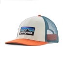 Patagonia P-6 Logo LoPro Trucker Hat - White w/Redtail Rust