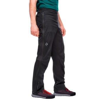 Black Diamond Stormline Stretch FL ZP Rain Pant Long - Black