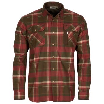 Pinewood Cornwall Shirt - Dark Green/Dark Copper