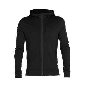 Icebreaker Quantum III Long Sleeve Zip Hoodie - Black