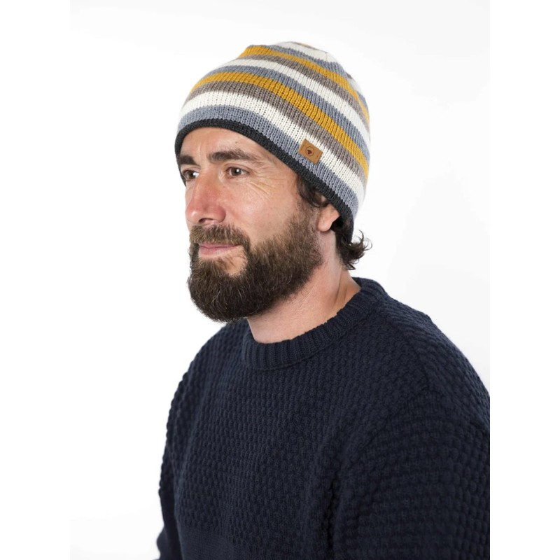 Fuza Wool Tuscan Beanie Reversible - Brown