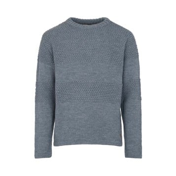 Fuza Wool Nyhavn Sweater Round Neck - Denim