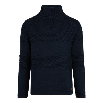 Fuza Wool Nyhavn Sweater High Neck - Midnight Blue