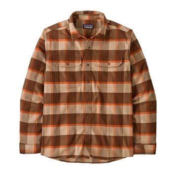 Patagonia Canyonite Flannel Shirt - Cliff's Edge: Molasses Brown