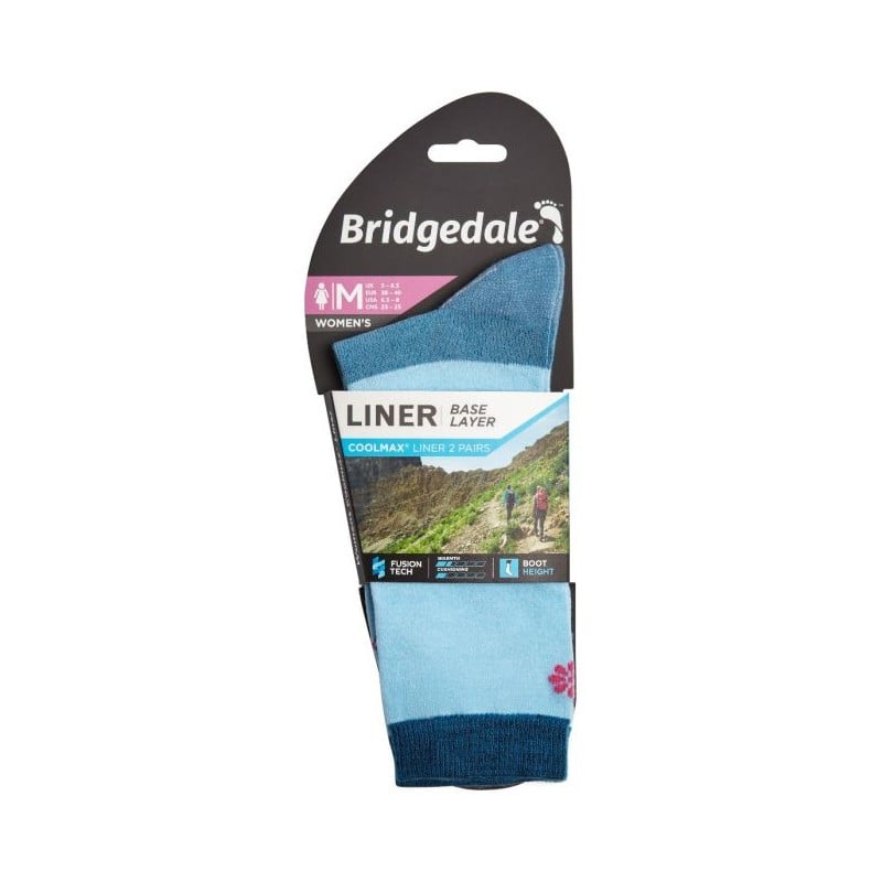 Bridgedale Liner Base Layer Coolmax Liner 2 Pairs