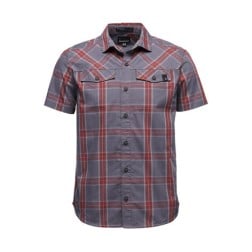 Black Diamond SS Benchmark Shirt - Anthracite-Red Oxi-Alloy Plaid