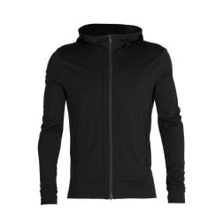 Icebreaker Quantum III Long Sleeve Zip Hoodie - Black