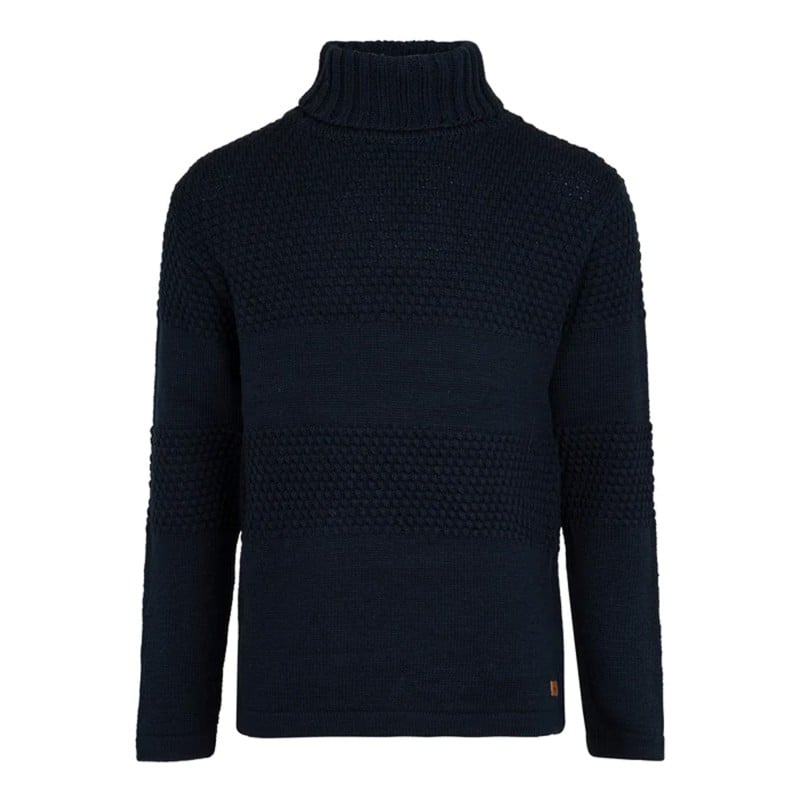 Fuza Wool Nyhavn Sweater High Neck - Midnight Blue