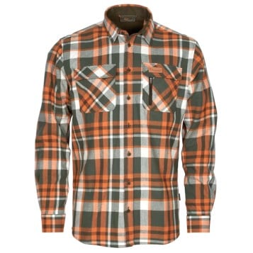 Pinewood Lappland Rough Flannel Shirt - Green/Orange