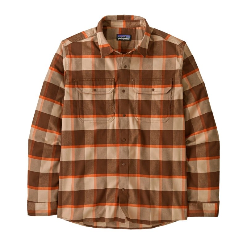 Patagonia Canyonite Flannel Shirt - Cliff's Edge: Molasses Brown