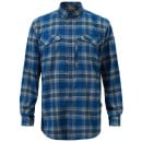 Pinewood Abisko Hiking Flannel Shirt - Dark.Azur Blue