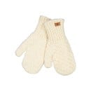 Fuza Wool Dutchess Mittens - White