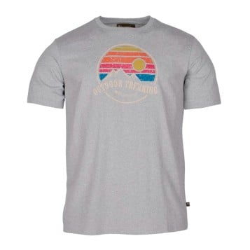 Pinewood Finnveden Recycled Outdoor T-Shirt - Light Grey