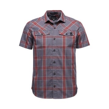 Black Diamond SS Benchmark Shirt - Anthracite-Red Oxi-Alloy Plaid