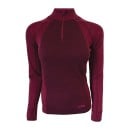 XTM Merino Thermal L/S Zip Neck Crew - Burgundy