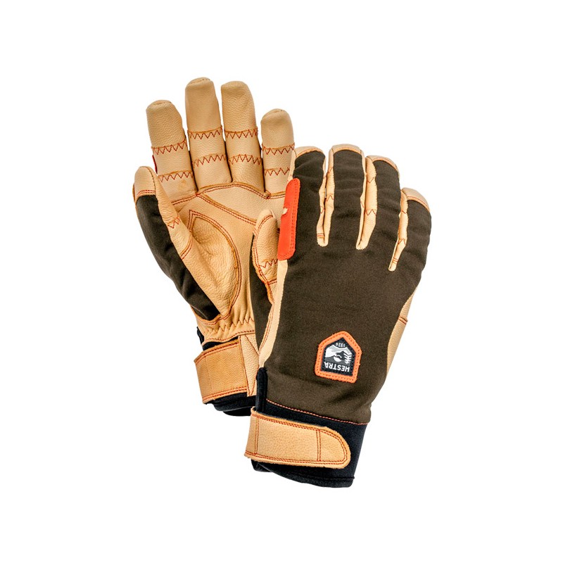 Hestra Ergo Grip Active - 5 finger - Dark forest-Naturbrun