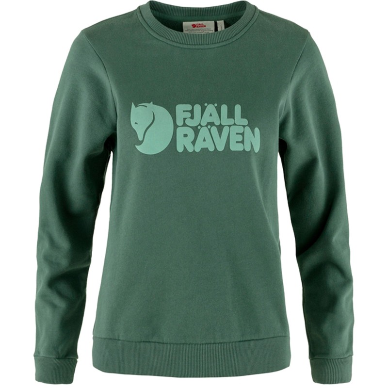 Fjällräven Logo Sweater - Deep Patina-Misty Green