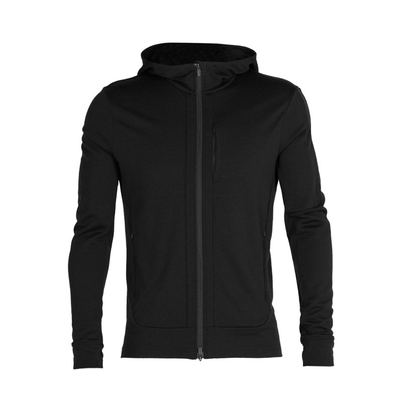 Icebreaker Quantum III Long Sleeve Zip Hoodie - Black