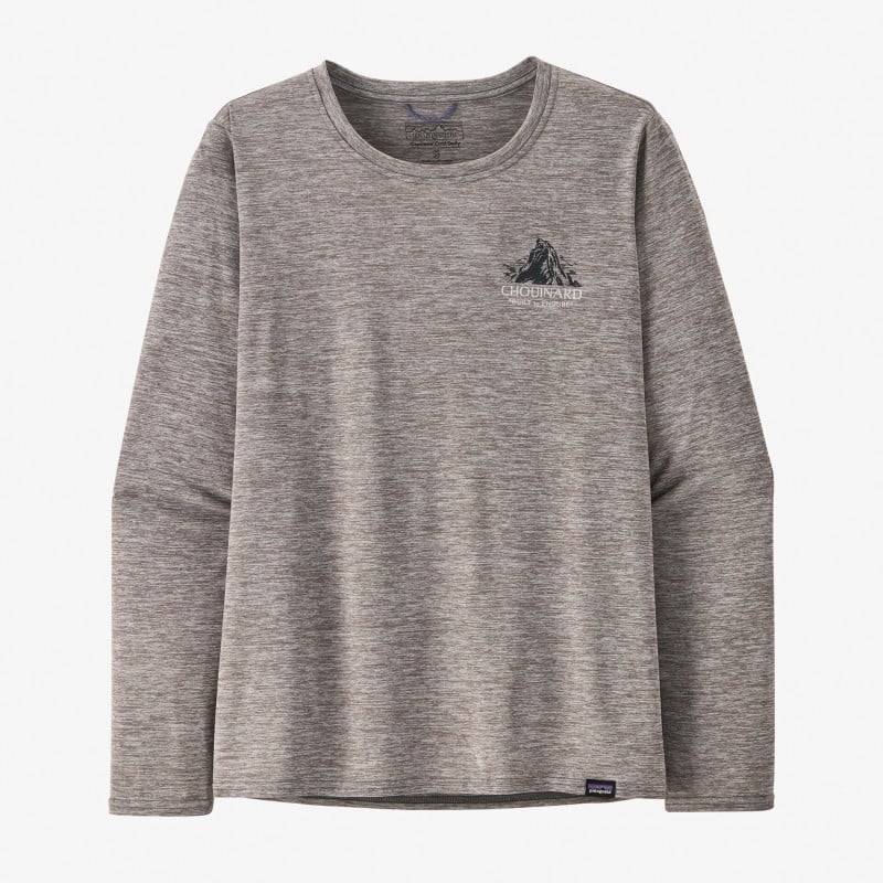 Patagonia L/S Cap Cool Daily Graphic Shirt - Lands - Chouinard Crest: Feather Grey