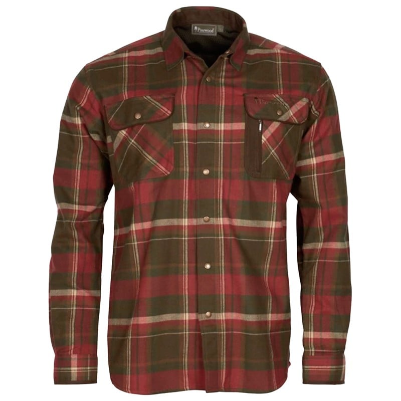 Pinewood Cornwall Shirt - Dark Green/Dark Copper