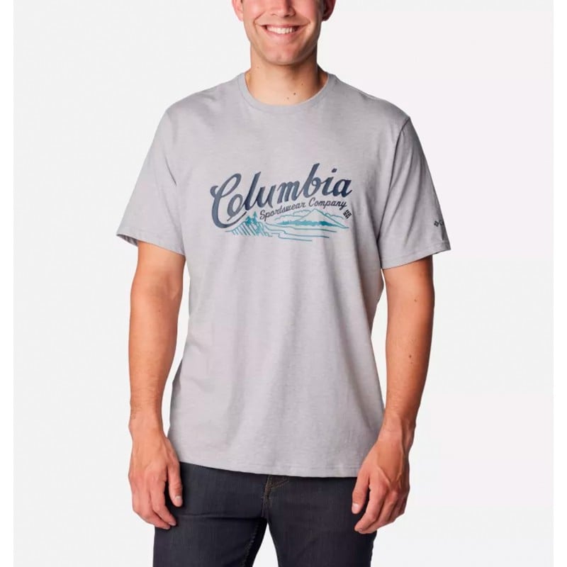 Columbia Rockaway River Graphic SS Tee - Columbia Grey Heather