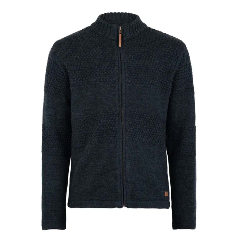 Fuza Wool Nyhavn Cardi - Navy Melange