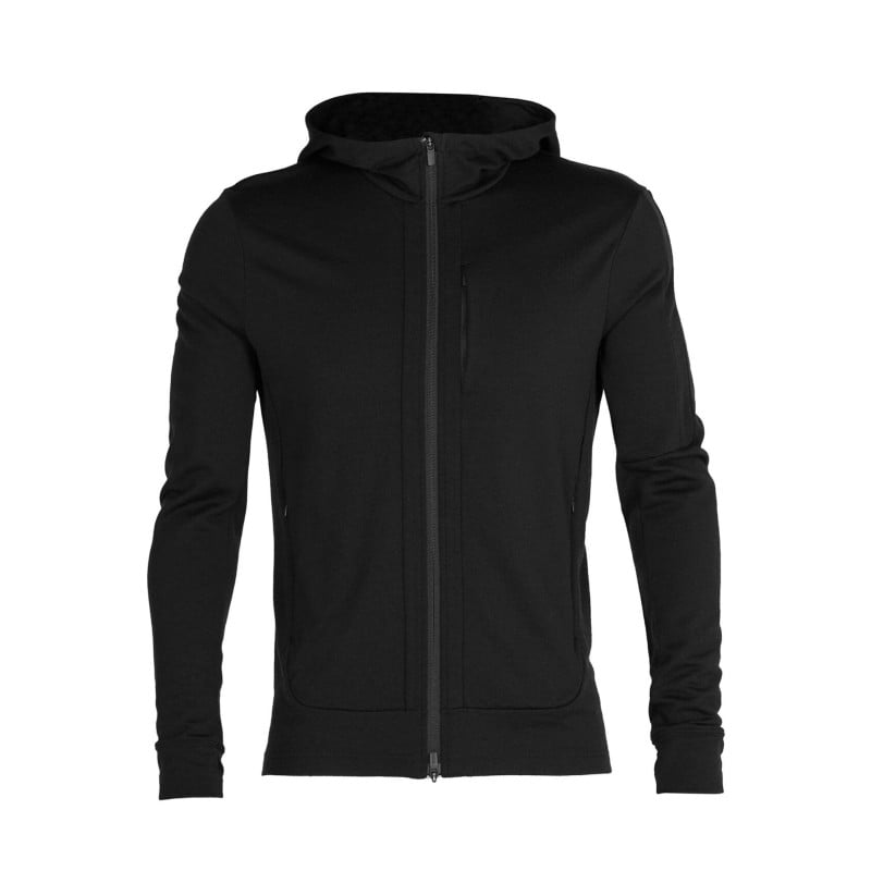 Icebreaker Quantum III Long Sleeve Zip Hoodie - Black