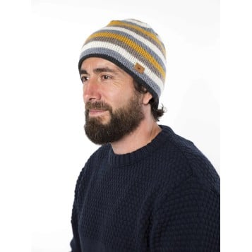 Fuza Wool Tuscan Beanie Reversible - Brown