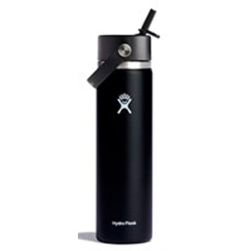 Hydroflask 24 oz Wide Mouth Flex Straw - Black