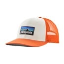 Patagonia P-6 Logo Trucker Hat - White w/Redtail Rust