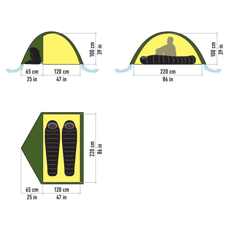 Hilleberg Niak – Fritstående Kuppeltelt 2P | Bjergkæden